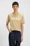 Front image of a model wearing Dulivio t in beige, by brand Hugo