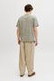 Back image of the Daytona striped shortsleeve tee in khaki, by brand Jack&jones