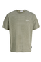 Front image of the Daytona striped shortsleeve tee in khaki, by brand Jack&jones