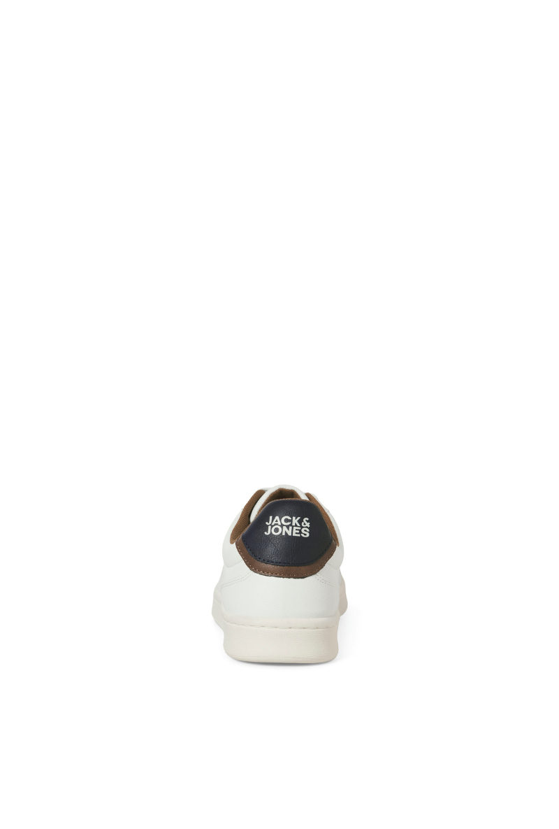 Back image of Jack and jones hastings pu sneaker in white, by brand Jack&jones
