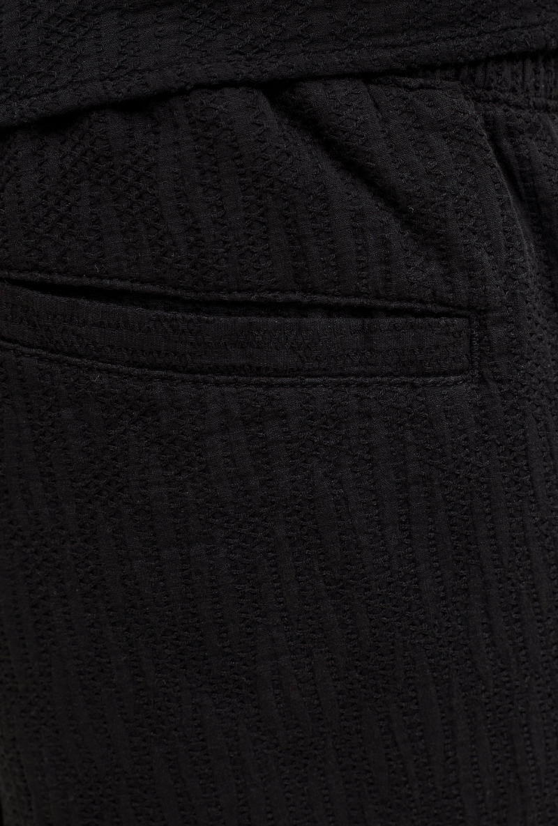 Back image of Jaiden wavy jogger shorts in black, by brand Jack&jones