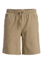 Front image of the Jaiden wavy jogger shorts in stone, by brand Jack&jones