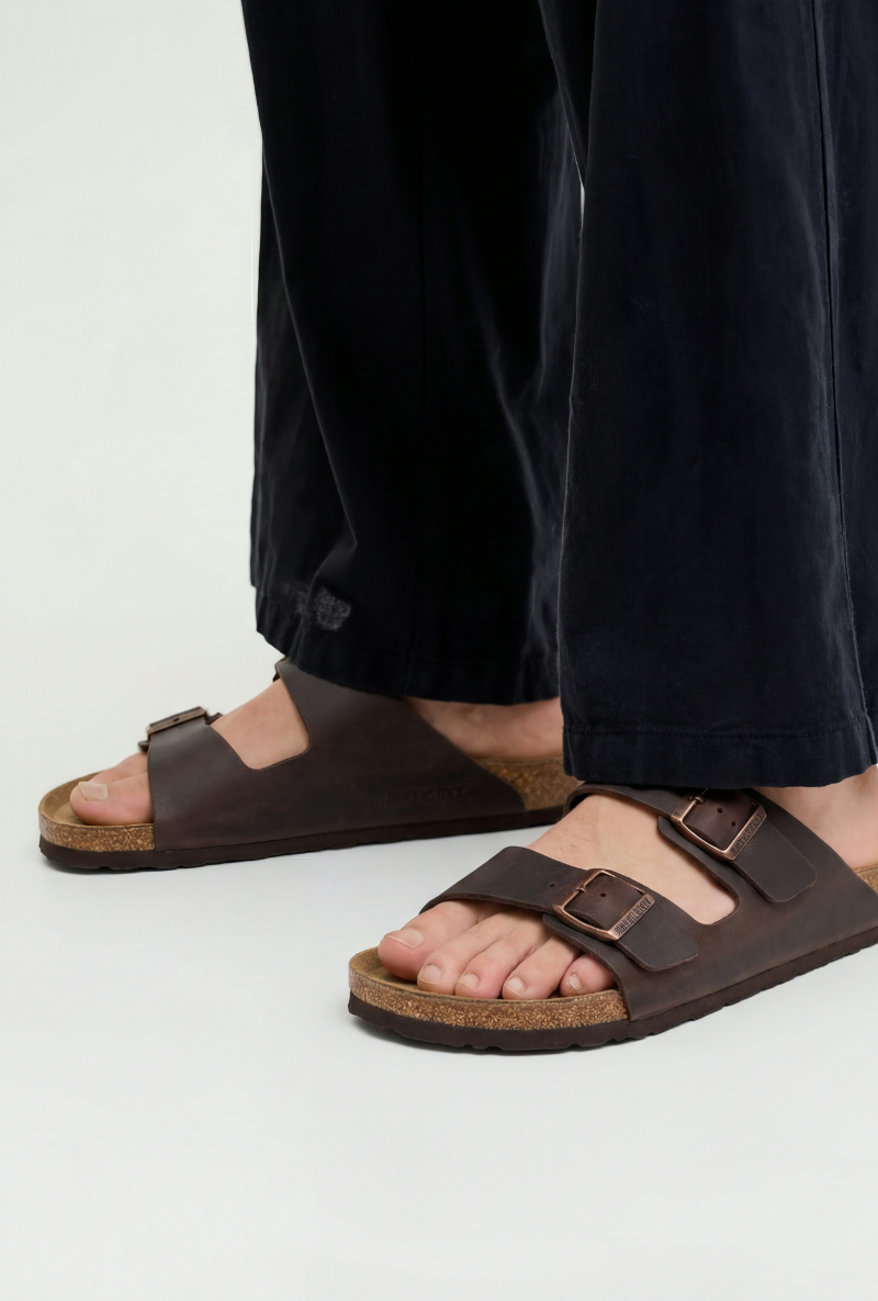 Front image of Malmo sandal in brown, by brand Jack&jones
