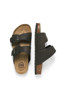 Front image of the Malmo sandal in brown, by brand Jack&jones