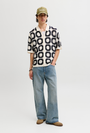 Image of ORCHARD KNIT CROCHET POLO in navy, by brand JACK&JONES