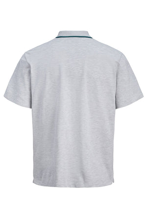 Back image of the Blaze s/s polo in grey, by brand Jack&jones