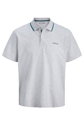 Front image of Blaze s/s polo in grey, by brand Jack&jones