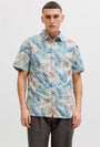 Image of HONOLULU AOP SS SHIRT in off white, by brand JACK&JONES