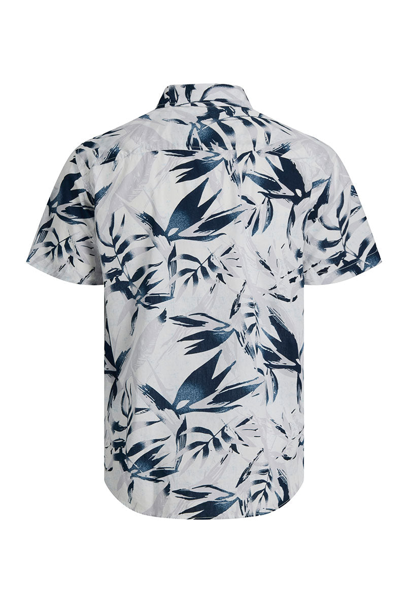 Back image of Honolulu aop ss shirt in white, by brand Jack&jones