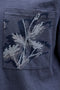 Pocket detail image of the Montauk aop pocket tee in navy, by brand Jack&jones