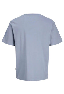 Back image of the Montauk photo ss tee in blue, by brand Jack&jones