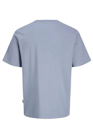 Back image of the Montauk photo ss tee in blue, by brand Jack&jones