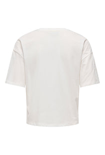 Back image of the Cally s/s print tshirt in off white, by brand Jacqueline de yong
