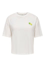 Image of CALLY S/S PRINT TSHIRT in off white, by brand JACQUELINE DE YONG
