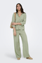 Front image of Caya linen midwaist pants in khaki, by brand Jacqueline de yong