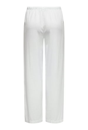 Back image of the Caya linen midwaist pants in white, by brand Jacqueline de yong
