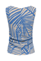 Back image of the Debbie sleeveless top in blue, by brand Jacqueline de yong