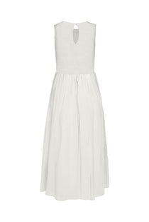 Back image of the Diego s/l smock midi dress in white, by brand Jacqueline de yong