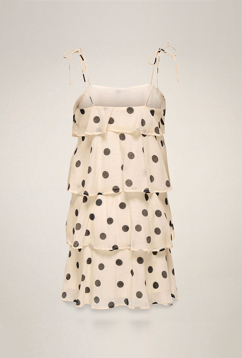 Back image of Fay life s/l dress in cream, by brand Jacqueline de yong