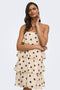 Front image of a model wearing Fay life s/l dress in cream, by brand Jacqueline de yong