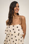 Front image of a model wearing the Fay life s/l dress in cream, by brand Jacqueline de yong