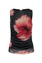 Front image of the Lea s/l mesh rouching top in black, by brand Jacqueline de yong