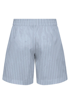 Back image of the Mio mw shorts in blue, by brand Jacqueline de yong