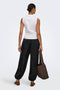 Back image of a model wearing the Mio s/l shirt in white, by brand Jacqueline de yong