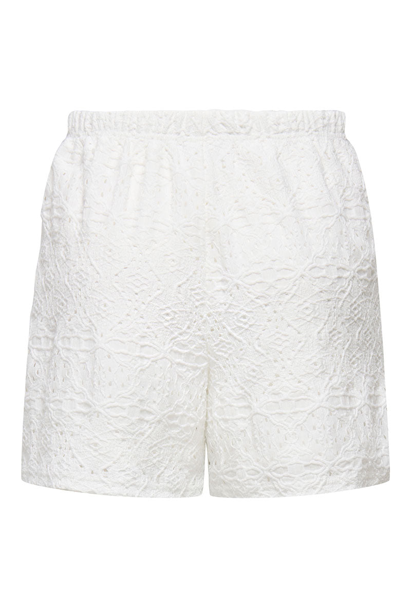 Back image of Nulle life shorts in off white, by brand Jacqueline de yong