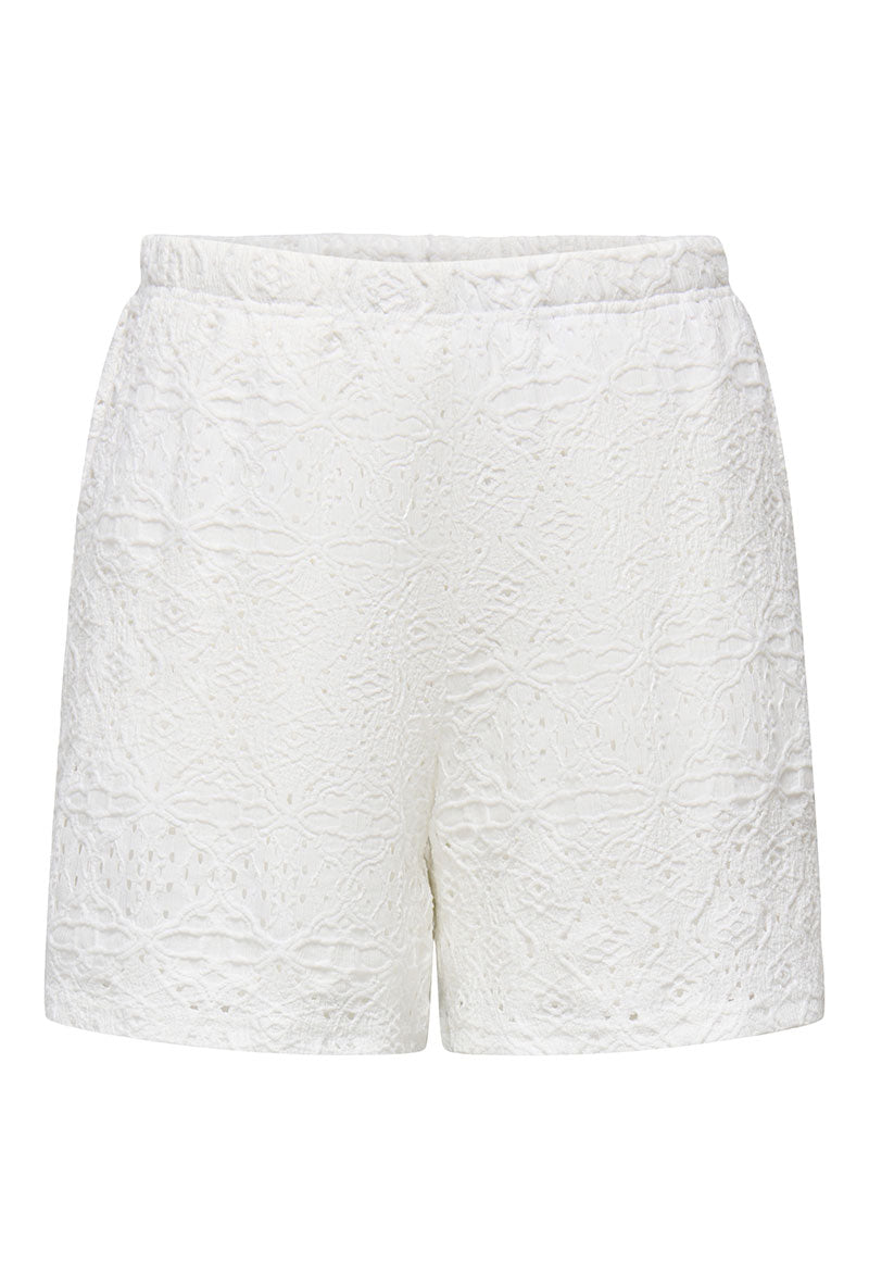 Front image of Nulle life shorts in off white, by brand Jacqueline de yong