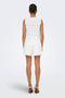 Back image of a model wearing the Nulle life s/l button top in off white, by brand Jacqueline de yong