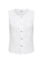 Front image of the Nulle life s/l button top in off white, by brand Jacqueline de yong