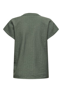 Back image of the Jdy pepper s/s top in olive, by brand Jacqueline de yong