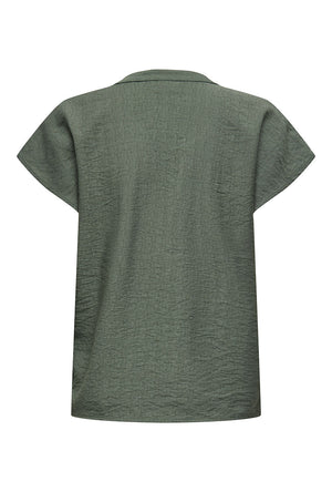 Back image of the Jdy pepper s/s top in olive, by brand Jacqueline de yong