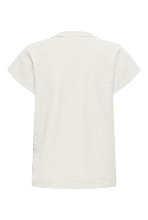 Back image of the Jdy pepper s/s top in white, by brand Jacqueline de yong