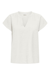Front image of the Jdy pepper s/s top in white, by brand Jacqueline de yong