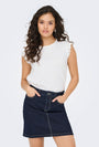 Image of SALVA LIFE S/L CROCHET TOP in off white, by brand JACQUELINE DE YONG