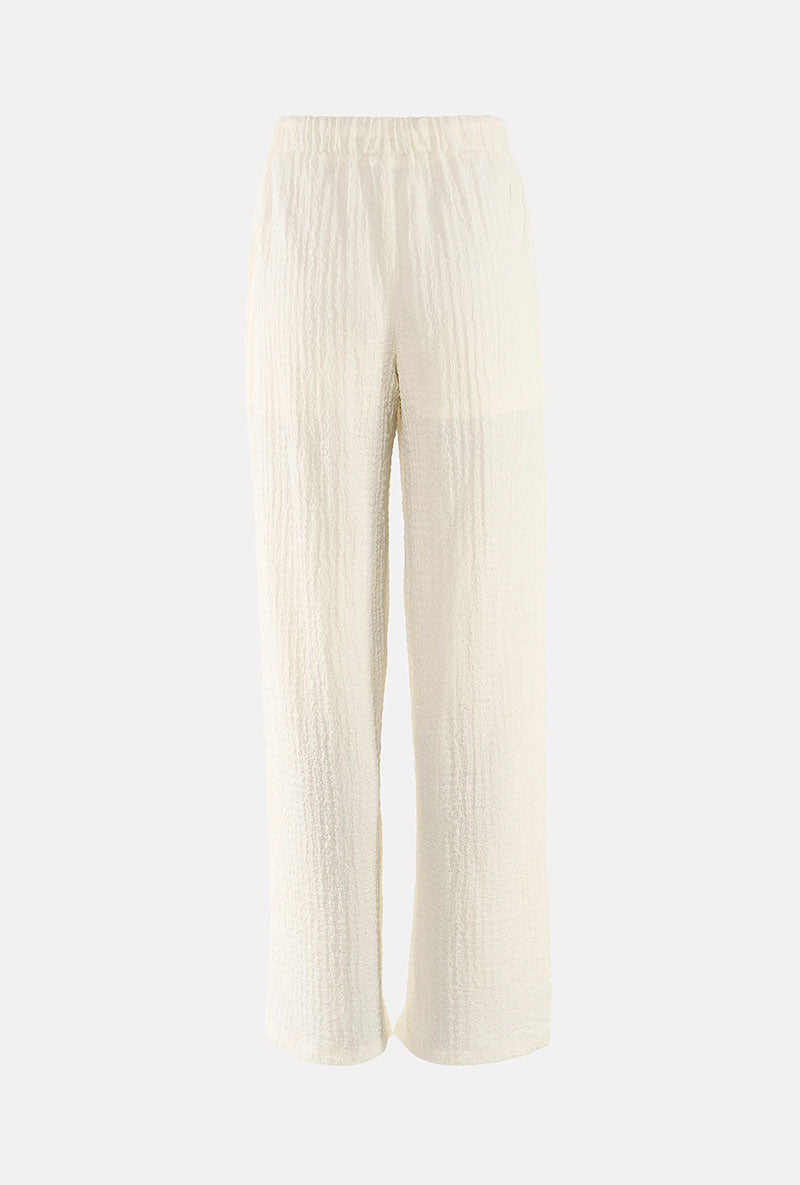 Bsck image of Turbo pants in off white, by brand Jacqueline de yong