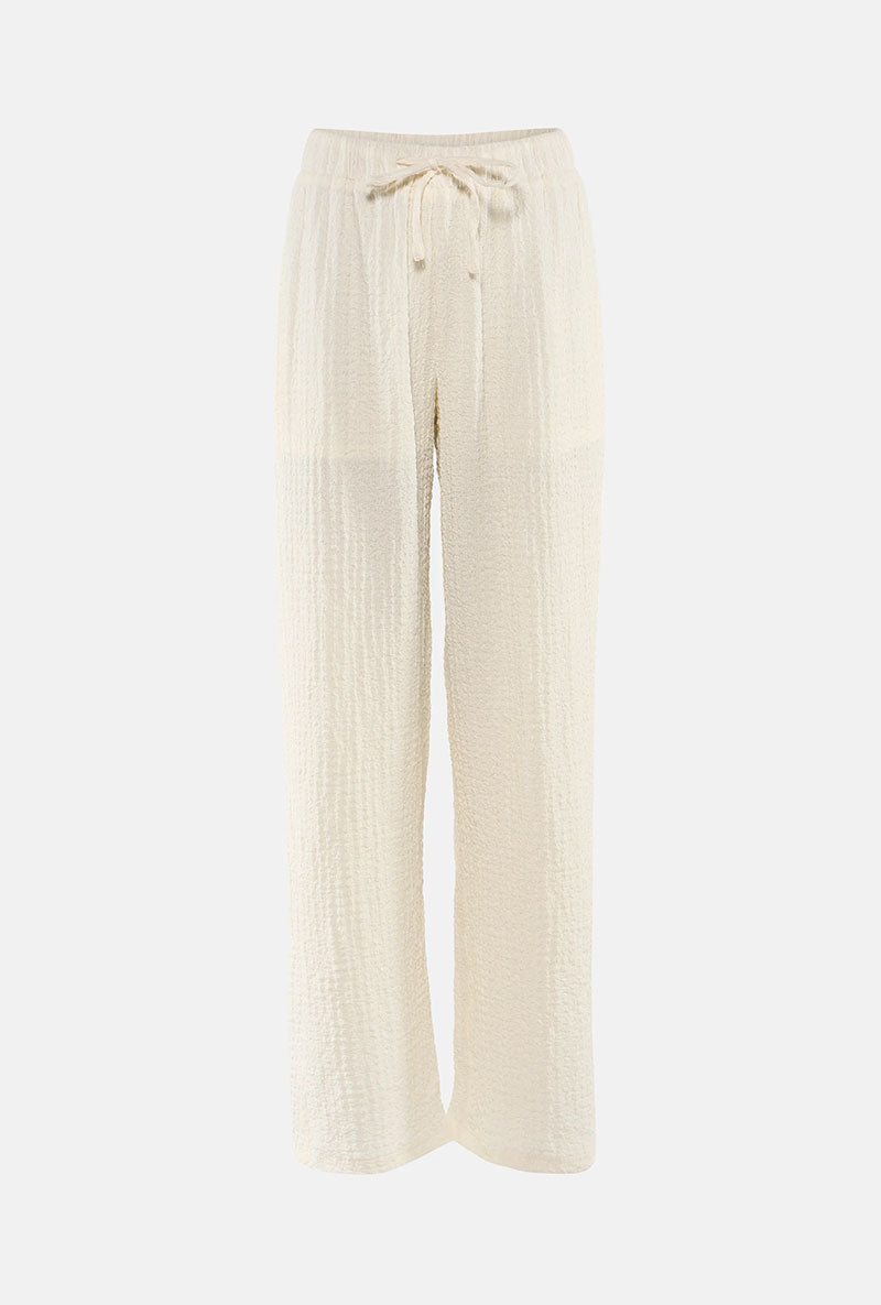 Front image of Turbo pants in off white, by brand Jacqueline de yong