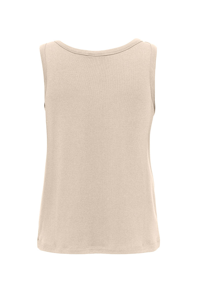 Back image of Uffa s/l top in beige, by brand Jacqueline de yong