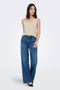Front image of a model wearing the Uffa s/l top in beige, by brand Jacqueline de yong