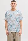 Image of HONOLULU AOP SS TEE in blue, by brand JACK&JONES