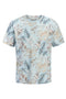 Front image of the Honolulu aop ss tee in blue, by brand Jack&jones