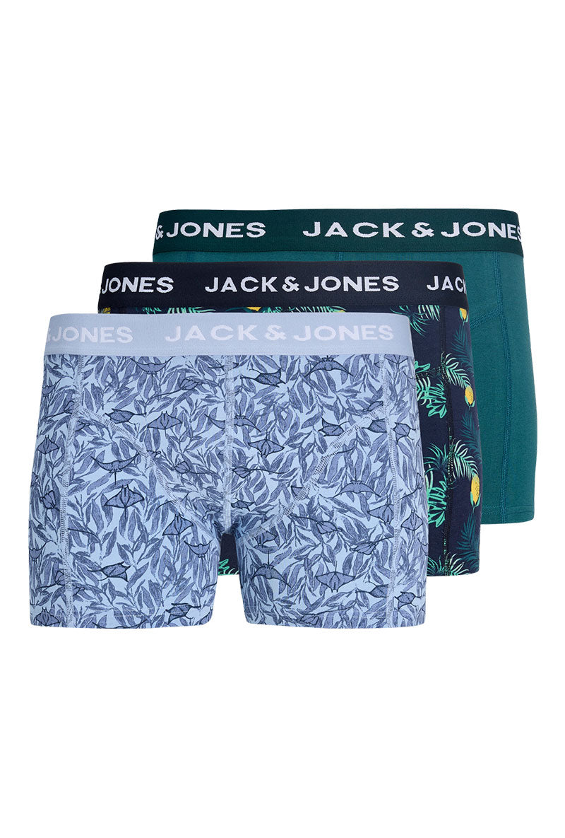Front image of Jake lemon trunks in navy, by brand Jack&jones
