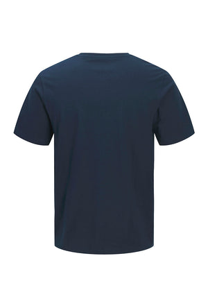 Back image of the Matheo s/s tee in navy, by brand Jack&jones