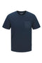 Front image of Matheo s/s tee in navy, by brand Jack&jones