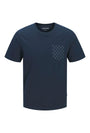 Image of MATHEO S/S TEE in navy, by brand JACK&JONES