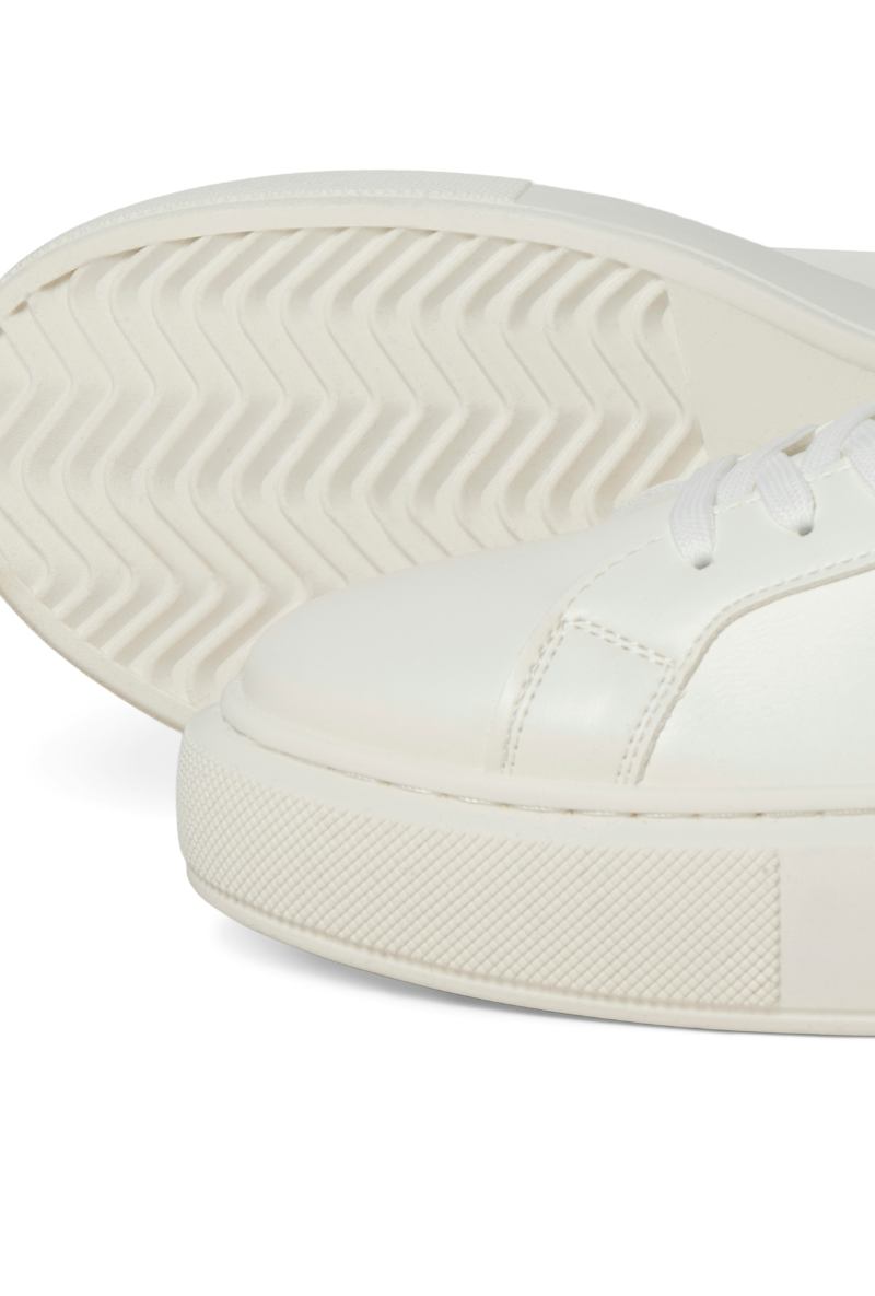 Front detail image  of Jack and jones aspire cupsole sneaker in white, by brand Jack&jones