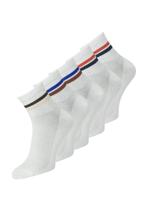 Front image  of the Jack and jones boston 3 pk tennis socks in white, by brand Jack&jones