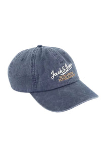 Front image of the Jack and jones soft base pablo cap in navy, by brand Jack&jones